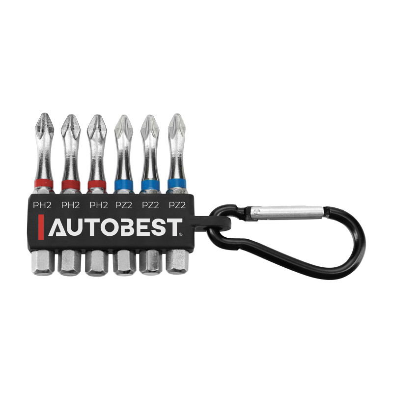 Jeu de 6 embouts tournevis hélicoïdaux