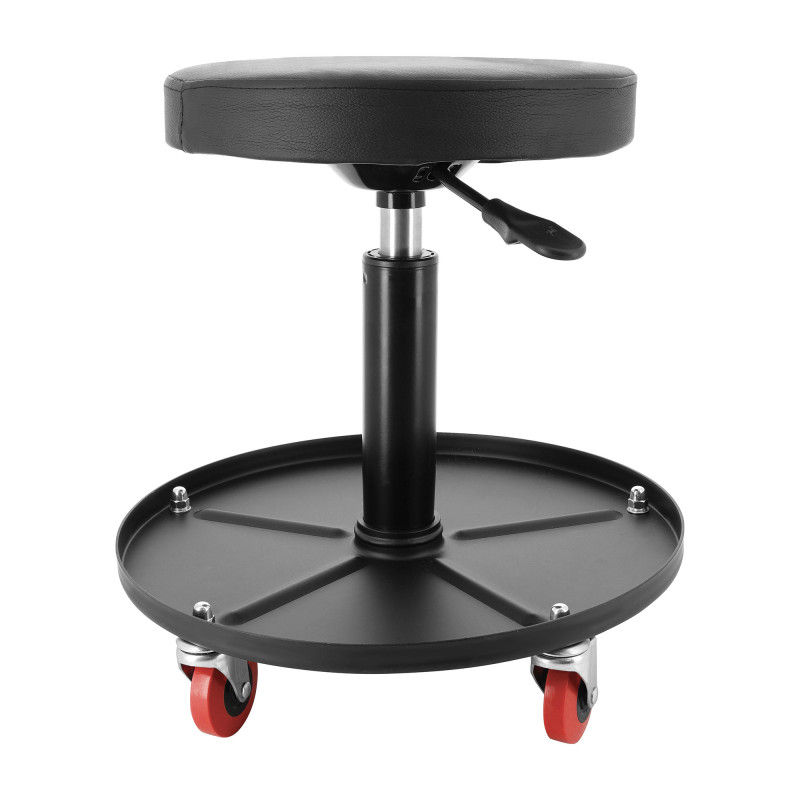 Tabouret de mécanicien réglable - Hauteur max 52cm - Tabouret atelier - 5 roulettes pivotantes