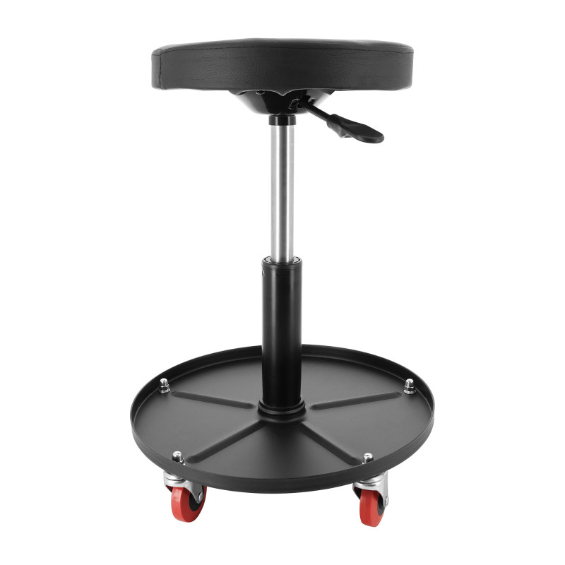 Tabouret de mécanicien réglable - Hauteur max 52cm - Tabouret atelier - 5 roulettes pivotantes