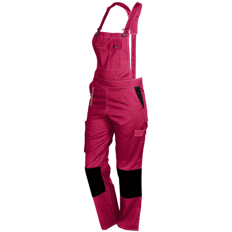 Salopette de Travail Femme Rose et Noir - Fashion Sécurité - Résistante, Confortable et Tendance - Bricolage et Jardinage