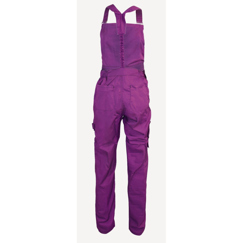 Salopette de Travail Femme Violet et Noir - Fashion Sécurité - Résistante, Confortable et Tendance - Bricolage et Jardinage