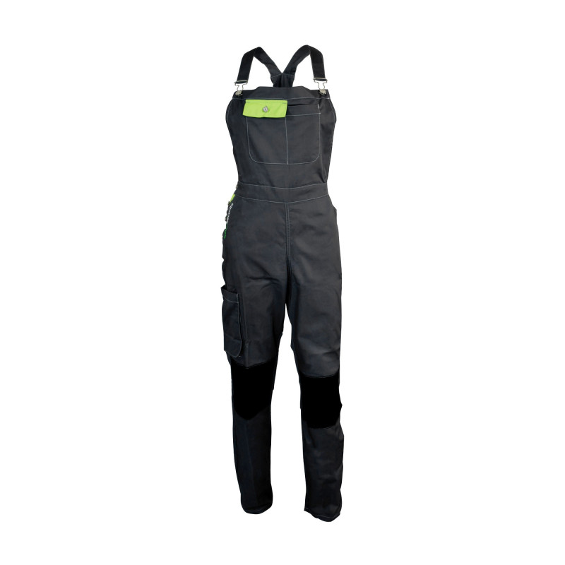 Salopette de Travail Femme Gris et Citron - Fashion Sécurité - Résistante, Confortable et Tendance - Bricolage et Jardinage