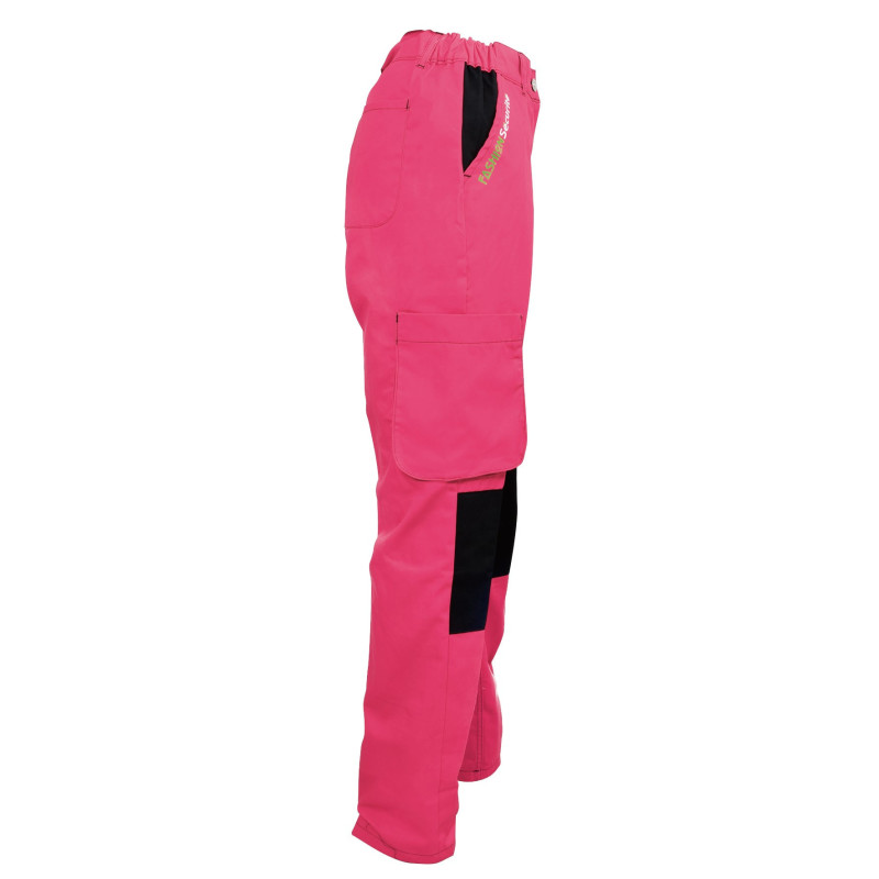 Pantalon de Travail Femme Rose et Noir - Fashion Sécurité - Résistant, Confortable et Tendance - Bricolage et Jardinage