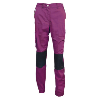 Pantalon de Travail Femme Violet et Noir - Fashion Sécurité - Résistant, Confortable et Tendance - Bricolage et Jardinage