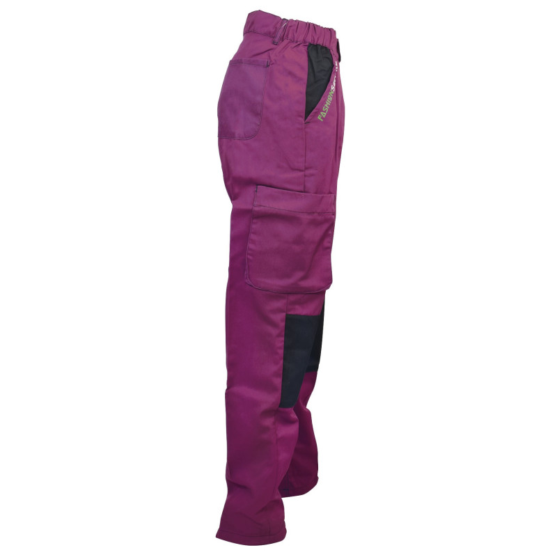 Pantalon de Travail Femme Violet et Noir - Fashion Sécurité - Résistant, Confortable et Tendance - Bricolage et Jardinage