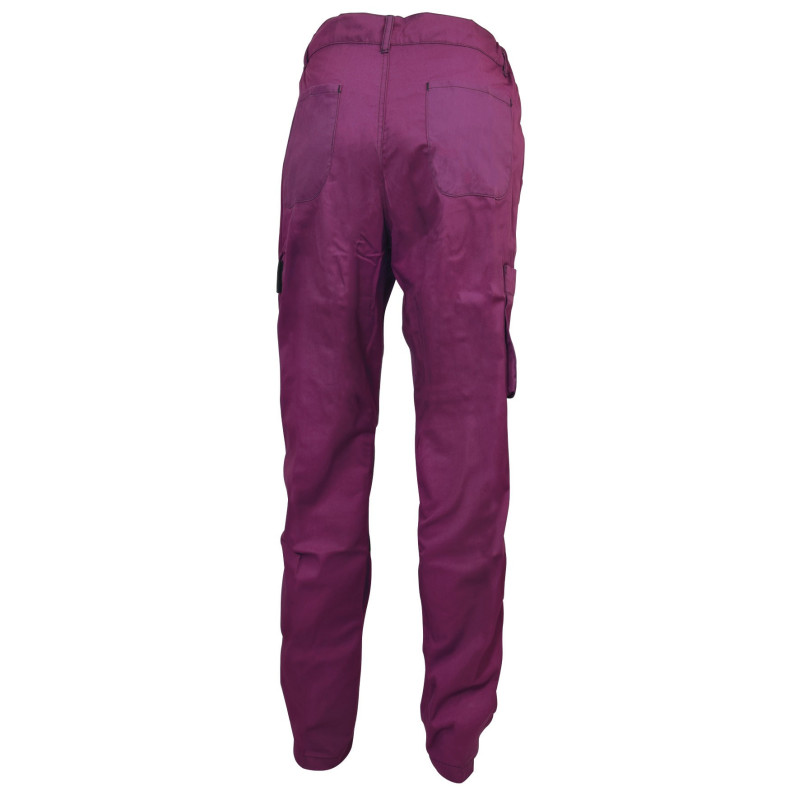 Pantalon de Travail Femme Violet et Noir - Fashion Sécurité - Résistant, Confortable et Tendance - Bricolage et Jardinage