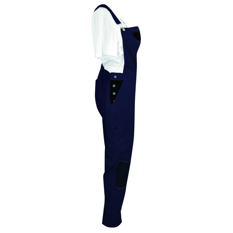 Salopette de Travail Femme Bleu Marine - Fashion Sécurité - Résistante, Confortable et Tendance - Bricolage et Jardinage