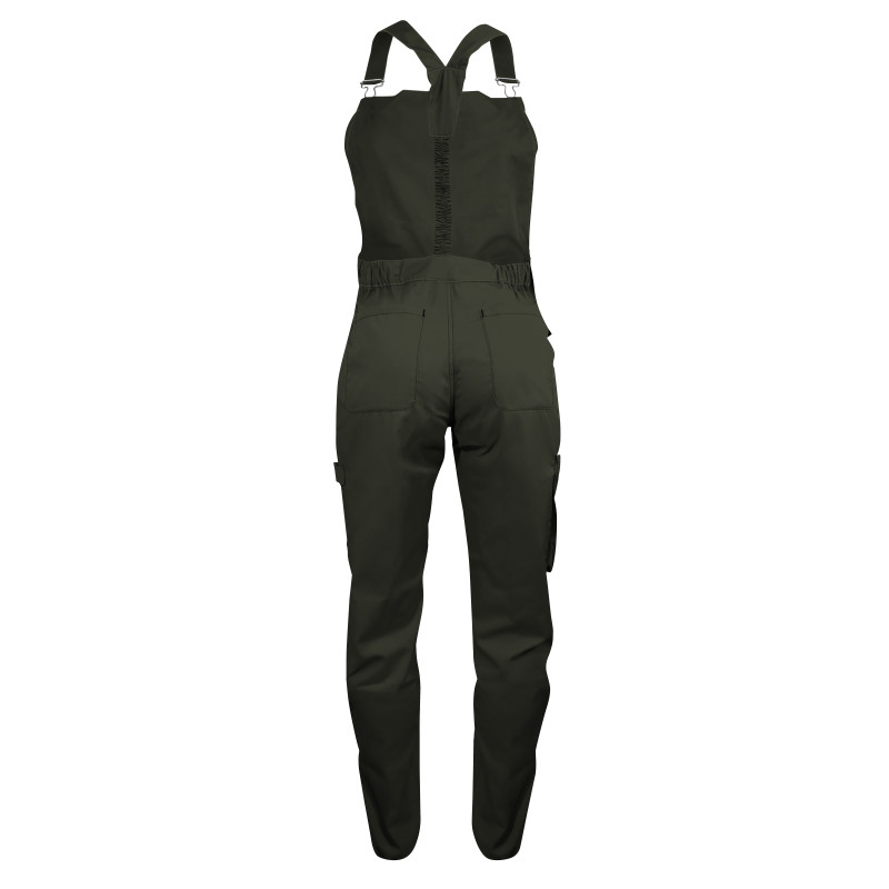 Salopette de Travail Femme Kaki - Fashion Sécurité - Résistante, Confortable et Tendance - Bricolage et Jardinage