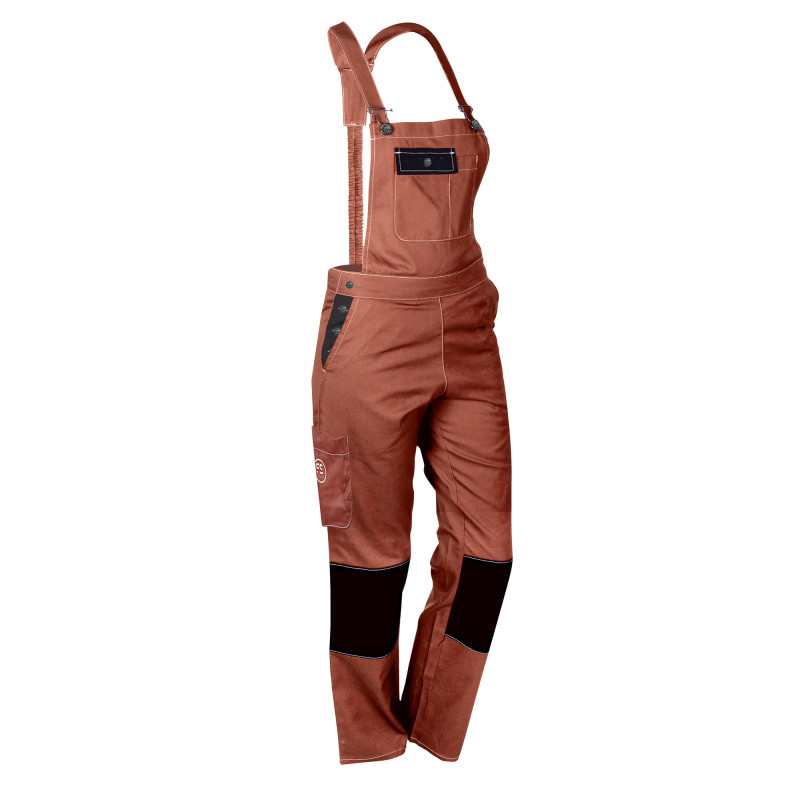 Salopette de Travail Femme Terracotta - Fashion Sécurité - Résistante, Confortable et Tendance - Bricolage et Jardinage