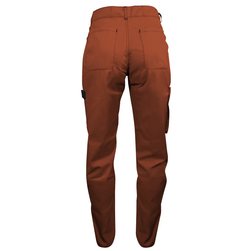 Pantalon de Travail Femme Terracotta - Fashion Sécurité - Résistant, Confortable et Tendance - Bricolage et Jardinage