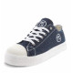 Chaussures de Sécurité Basses - Tissu Bleu Denim, Semelles Antidérapantes Blanches - Fashion Security - Confort et Style