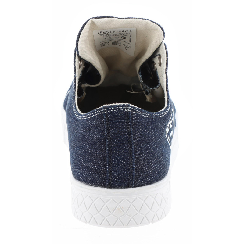 Chaussures de Sécurité Basses - Tissu Bleu Denim, Semelles Antidérapantes Blanches - Fashion Security - Confort et Style