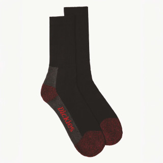 Dickies Lot de 5 Chaussettes Hautes Cushion Crew – Noires – Confort Quotidien & Maintien Optimal