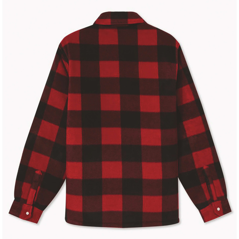 Dickies Surchemise Homme Portland Rouge – Chemise Chaude à Carreaux – Look Outdoor et Urbain