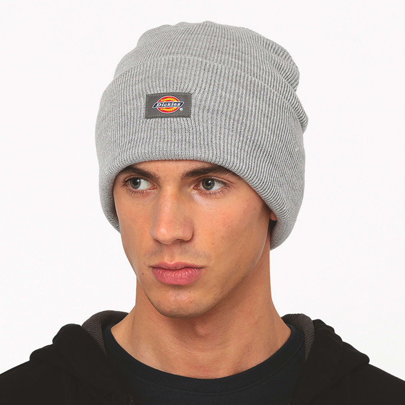 Bonnet Dickies Gris – Maille Acrylique à Revers – Chaleur & Style Urbain