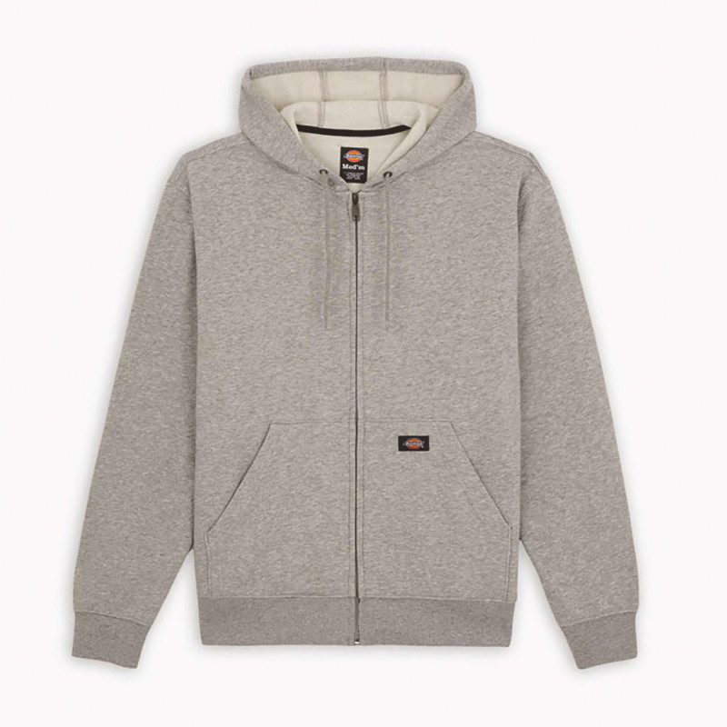 Dickies Sweat à Capuche Zippé Homme – Hoodie Gris à Fermeture Intégrale – Confort Urbain & Style Workwear