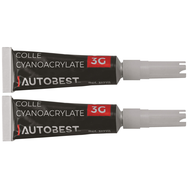 Lot de 2 tubes de colle super forte 3G