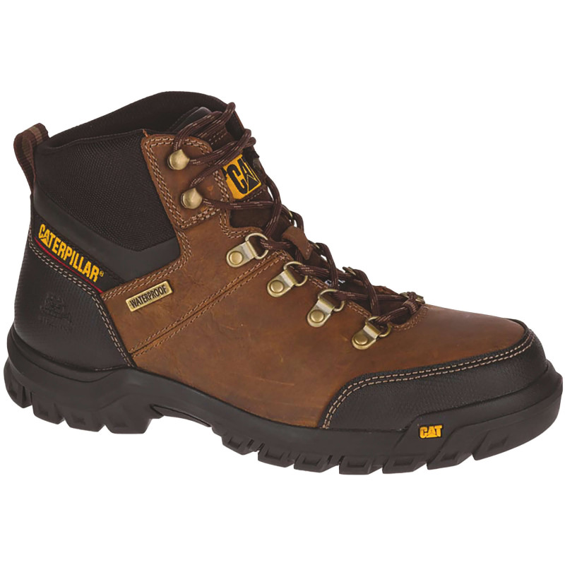 Chaussures De Sécurité Hautes – Caterpillar Framework Cuir Marron S3 – Tige Cuir Nubuck & Nylon – Embout Acier – Homme
