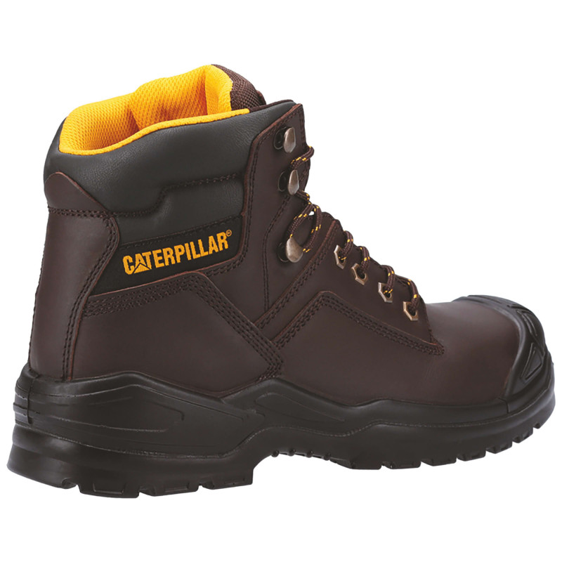Chaussures De Sécurité Hautes – Caterpillar Striver Bump Marron S3 SRC – Tige Cuir Nubuck Waterproof – Embout Acier – Homme