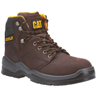 Chaussures De Sécurité Hautes – Caterpillar Striver Marron S3 SRC – Tige Cuir Nubuck & Nylon Waterproof – Embout Acier – Homme