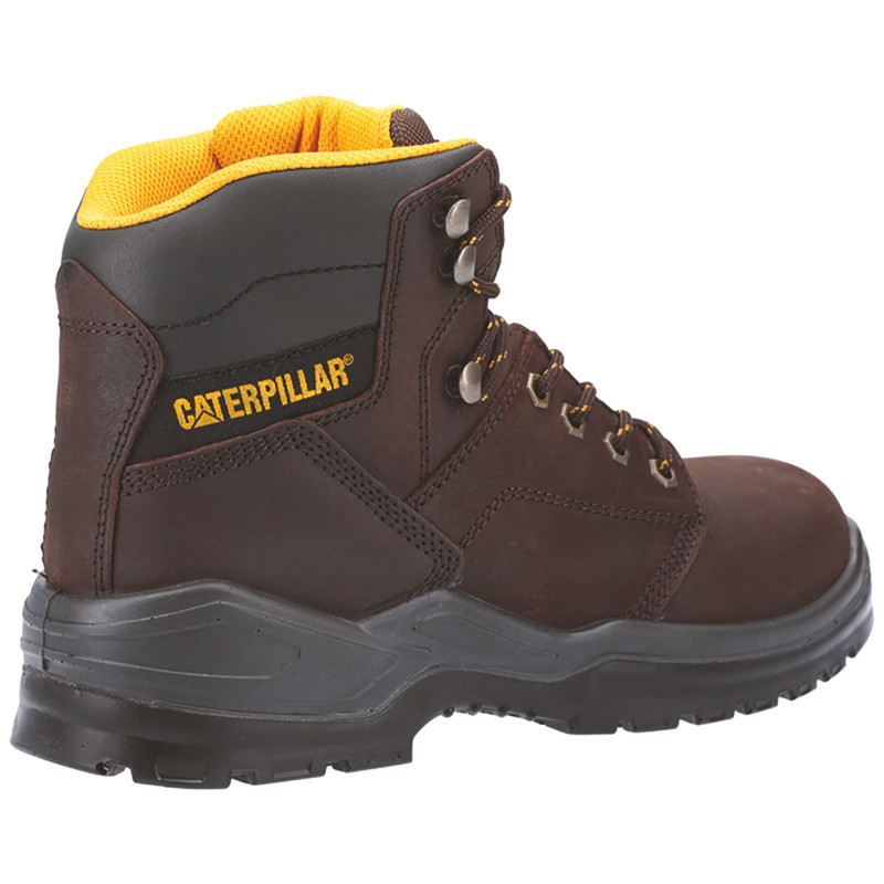 Chaussures De Sécurité Hautes – Caterpillar Striver Marron S3 SRC – Tige Cuir Nubuck & Nylon Waterproof – Embout Acier – Homme