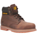 Chaussures De Sécurité Hautes – Caterpillar Powerplant Marron S3 HRO SRA – Cuir Nubuck Waterproof – Embout Acier – Homme