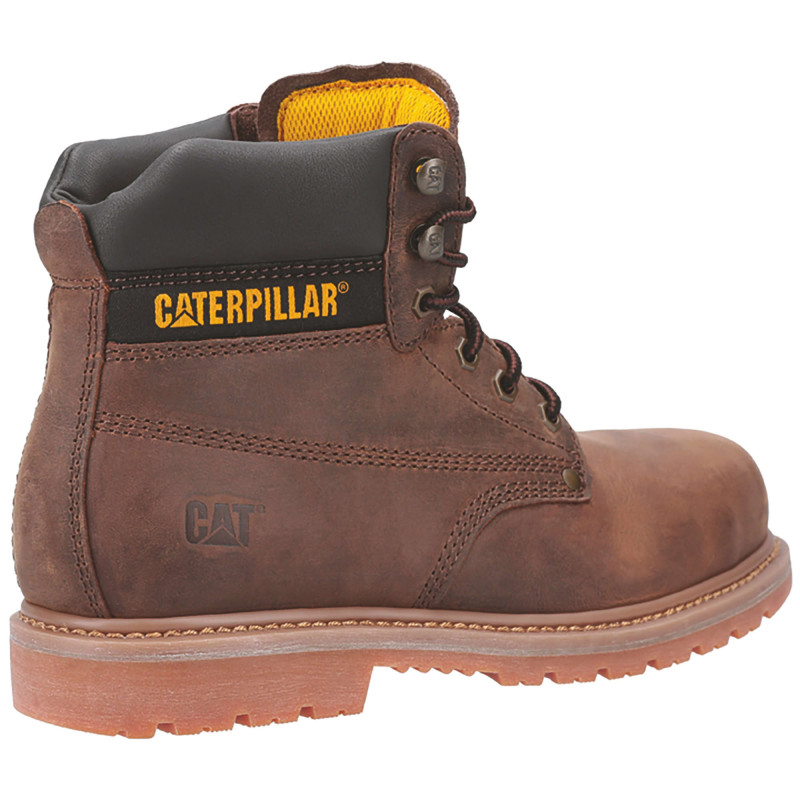 Chaussures De Sécurité Hautes – Caterpillar Powerplant Marron S3 HRO SRA – Cuir Nubuck Waterproof – Embout Acier – Homme