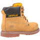 Chaussures De Sécurité Hautes – Caterpillar Powerplant Miel S3 HRO SRA – Cuir Nubuck Waterproof – Embout Acier – Homme