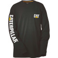Tee-Shirt Manches Longues – Caterpillar ML Banner Noir – 100% Coton – Confort Travail Extérieur