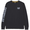 Tee-Shirt Manches Longues – Caterpillar ML Banner Navy – 100% Coton – Confort Travail Extérieur