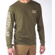 Tee-Shirt Manches Longues – Caterpillar Trademark Banner Army Moss – 100% Coton – Confort Travail Extérieur