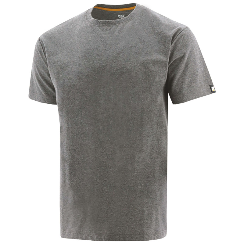Tee-Shirt Manches Courtes – Caterpillar Essentials Gris – 60% Coton 40% Polyester – Léger & Confortable – Travail Extérieur