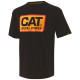Tee-Shirt Manches Courtes – Caterpillar Diesel Power Noir – 100% Coton 200g – Coupe Droite – Confort Travail Extérieur
