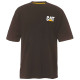 Tee-Shirt Manches Courtes – Caterpillar Trademark Noir – 100% Coton Jersey 200g – Résistant – Travail Extérieur