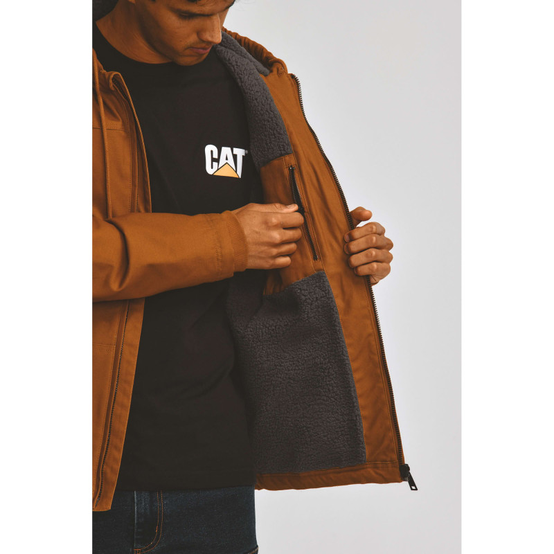 Tee-Shirt Manches Courtes – Caterpillar Trademark Noir – 100% Coton Jersey 200g – Résistant – Travail Extérieur