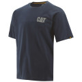 Tee-Shirt Manches Courtes – Caterpillar Trademark Marine – 100% Coton Jersey 200g – Résistant – Travail Extérieur