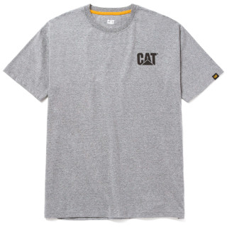 Tee-Shirt Manches Courtes – Caterpillar Trademark Gris Clair – 88% Coton 12% Polyester – Jersey 200g – Travail Extérieur