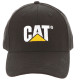 Casquette Baseball Ajustable – Caterpillar Trademark Noir – 100% Coton – Aérée – Protection Solaire Travail Extérieur