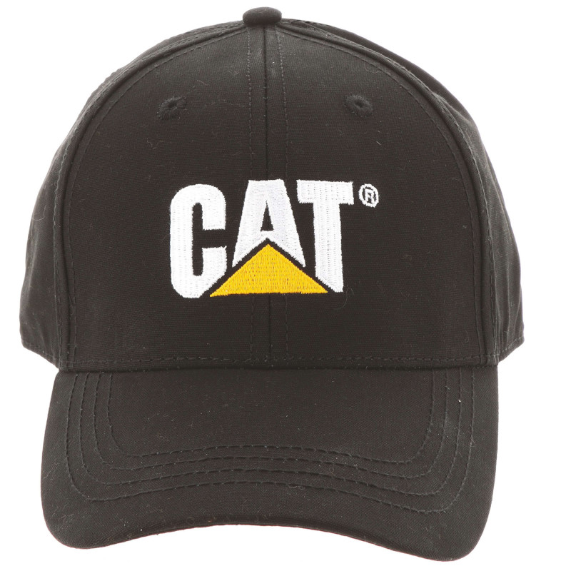 Casquette Baseball Ajustable – Caterpillar Trademark Noir – 100% Coton – Aérée – Protection Solaire Travail Extérieur
