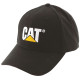 Casquette Baseball Ajustable – Caterpillar Trademark Noir – 100% Coton – Aérée – Protection Solaire Travail Extérieur