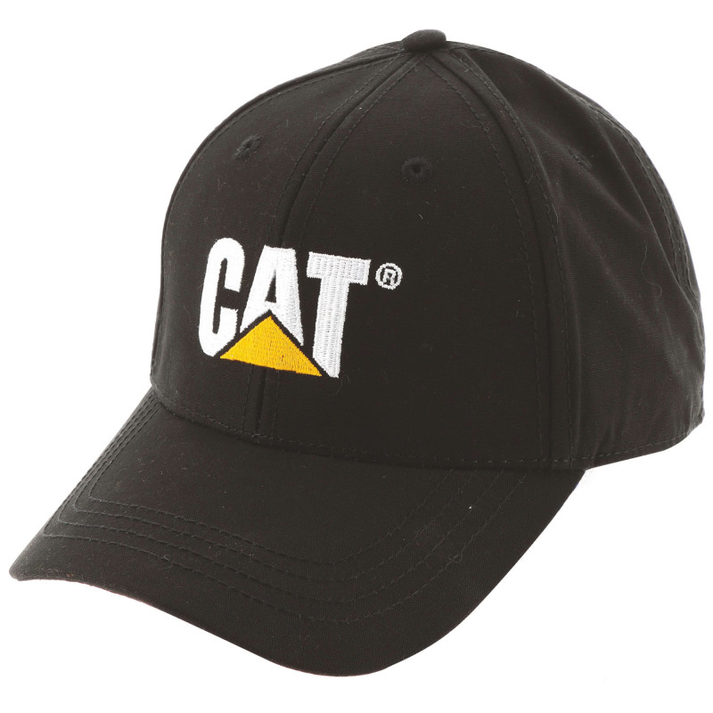 Casquette Baseball Ajustable – Caterpillar Trademark Noir – 100% Coton – Aérée – Protection Solaire Travail Extérieur