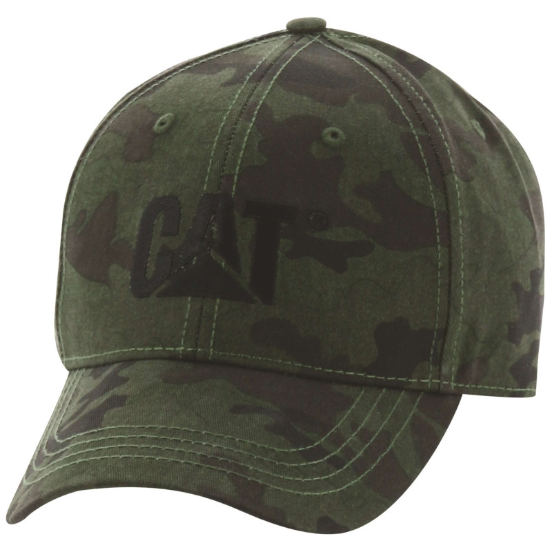 Casquette Baseball Ajustable – Caterpillar Trademark Camouflage – 100% Coton – Aérée – Protection Solaire Travail Extérieur