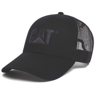 Casquette Baseball – Caterpillar Raised Logo Noir – Coton & Polyester Mesh – Ajustable – Confort Respirant