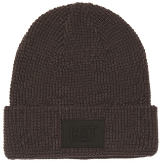 Bonnet Hiver – Caterpillar Grid Knit Gris – Polyester Polylana® Recyclé – Chaud & Écoresponsable – Travail Extérieur