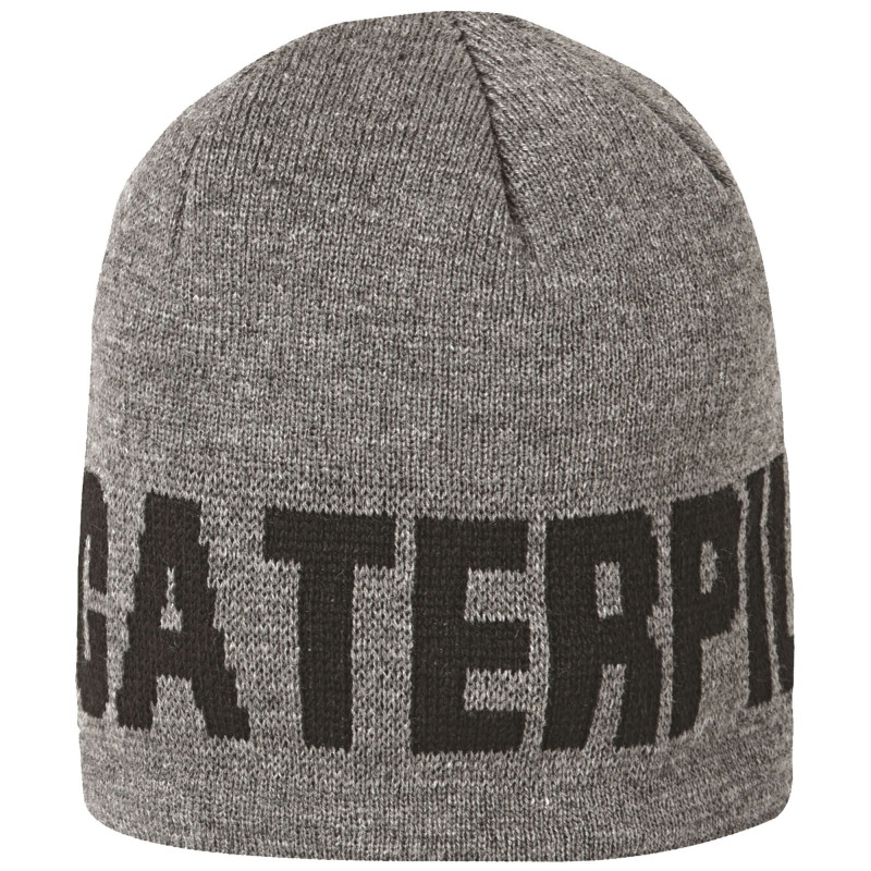 Bonnet Hiver – Caterpillar Branded Cap Gris – Acrylique & Spandex – Chaud & Confortable – Travail Froid