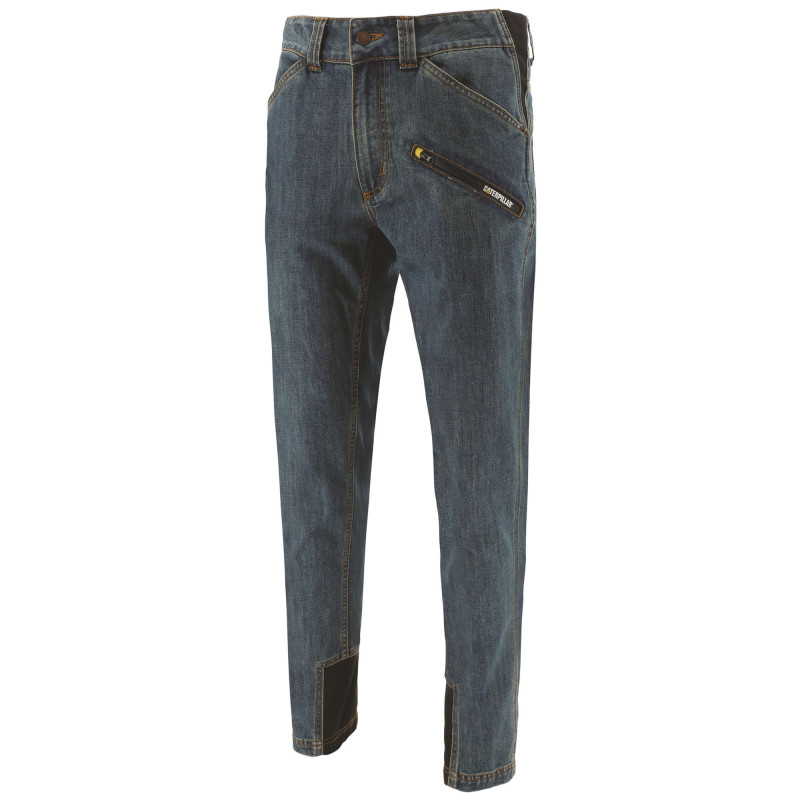 Jeans De Travail Slim – Caterpillar Trades Bleu – Denim Stretch – Multi-Poches – Confort & Résistance