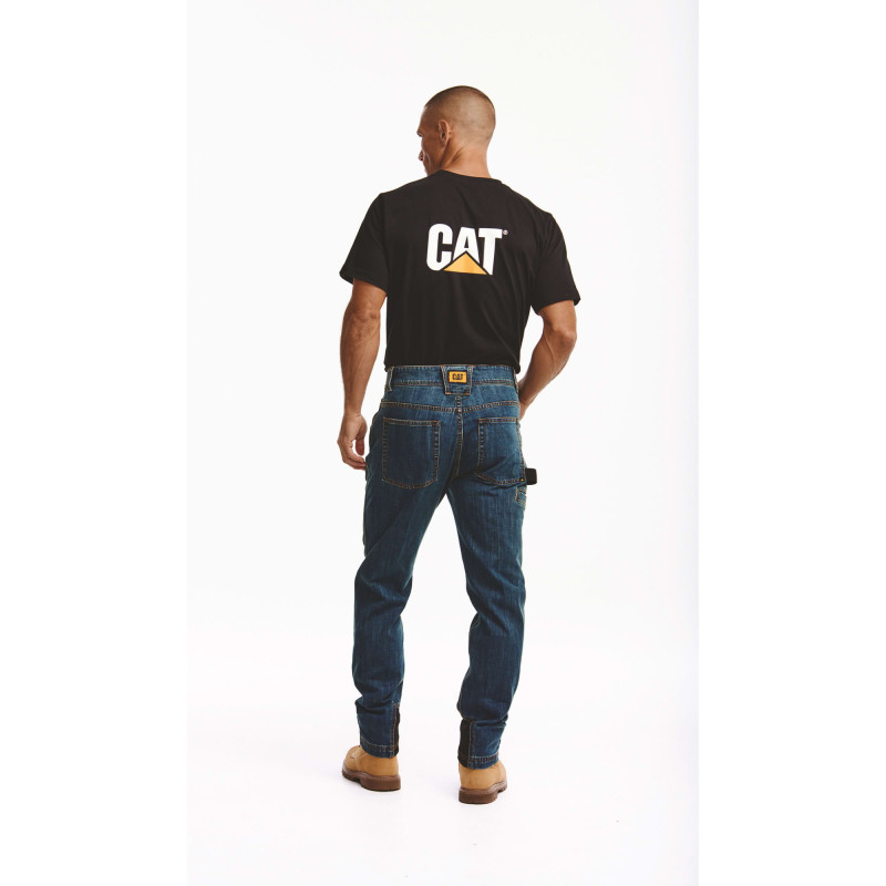 Jeans De Travail Slim – Caterpillar Trades Bleu – Denim Stretch – Multi-Poches – Confort & Résistance