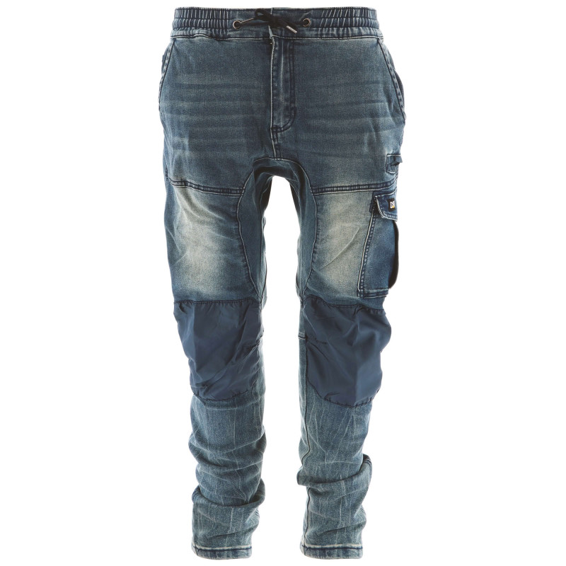 Jeans De Travail Baggy Slim – Caterpillar Dynamic Denim Bleu – 65% Coton – Taille Élastique & Cordon – Confort Durable