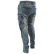 Jeans De Travail Baggy Slim – Caterpillar Dynamic Denim Bleu – 65% Coton – Taille Élastique & Cordon – Confort Durable
