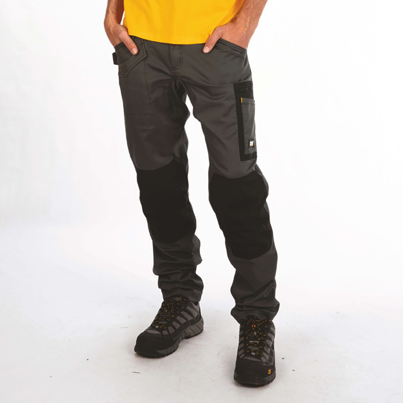 Pantalon Cargo De Travail – Caterpillar Essentials Gris – Slim – Renforts Cordura® – Multi-Poches – Confort Stretch